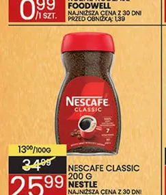Kawa rozpuszczalna Nescafe Classic Nestle promocja w Wafelek