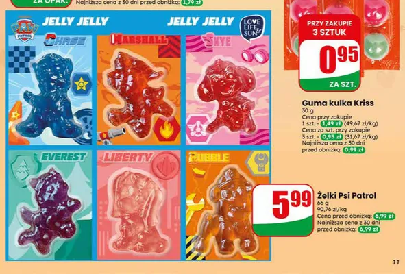 Żelki Psi Patrol Jelly Jelly Everest promocja w Dino