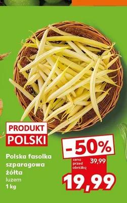 Polska fasolka szparagowa żółta luzem promocja w Kaufland