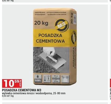 Posadzka cementowa M3 wylewka cementowa promocja w Merkury Market