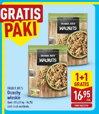 Orzechy włoskie Trader Joe's promocja w Aldi