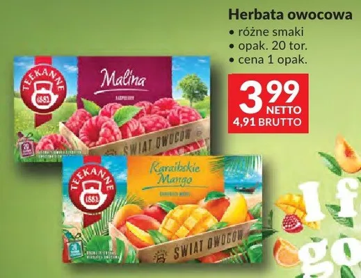 Herbata owocowa Teekanne różne smaki promocja w Makro