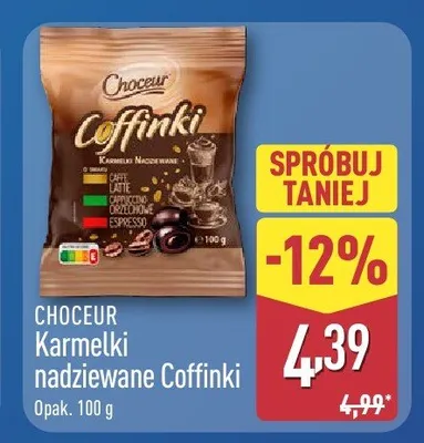 Karmelki nadziewane Coffinki promocja w Aldi