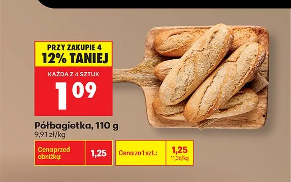 Półbagietka promocja w Biedronka
