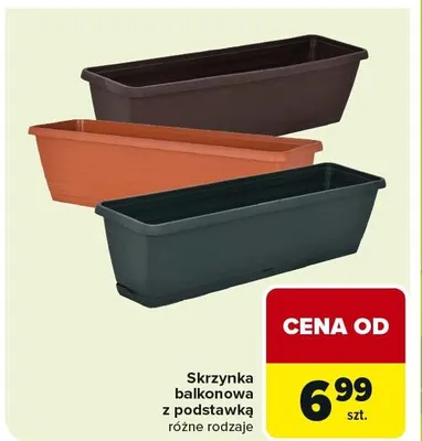 Skrzynka balkonowa z podstawką różne rodzaje promocja w Carrefour