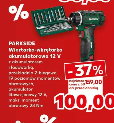 Wiertarko-wkrętarka akumulatorowa Parkside promocja w Kaufland