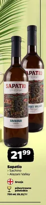 Wino białe półsłodkie Sapatio Alazani Valley promocja w Netto