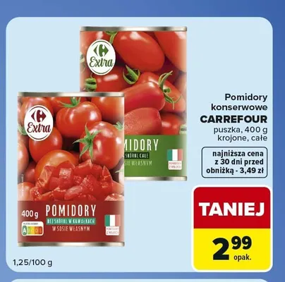 Pomidory konserwowe całe Carrefour Extra promocja w Carrefour Express