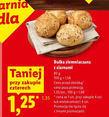 Bułka ziemniaczana z ziarnami promocja w Lidl