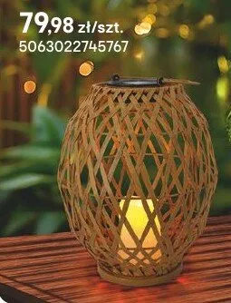Lampa solarna Rattan promocja w Castorama