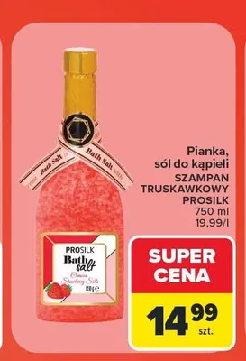 Pianka do kąpieli Prosilk Szampan Truskawkowy promocja w Carrefour