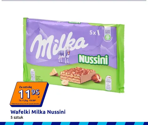 Wafelki Milka Nussini 5-pak promocja w Action