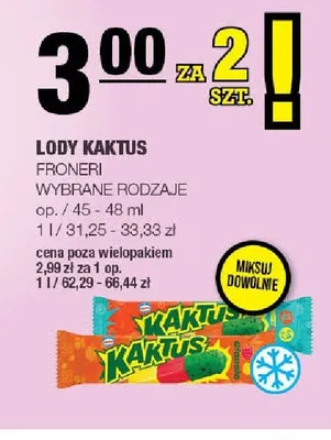 Lody Kaktus promocja w SPAR