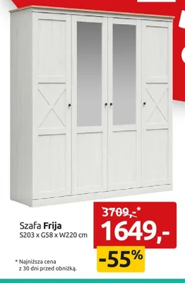 Szafa Frija S203xG58xW220cm promocja w Black Red White