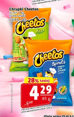 Chrupki Cheetos Spirals ser z ketchupem promocja w Prim Market