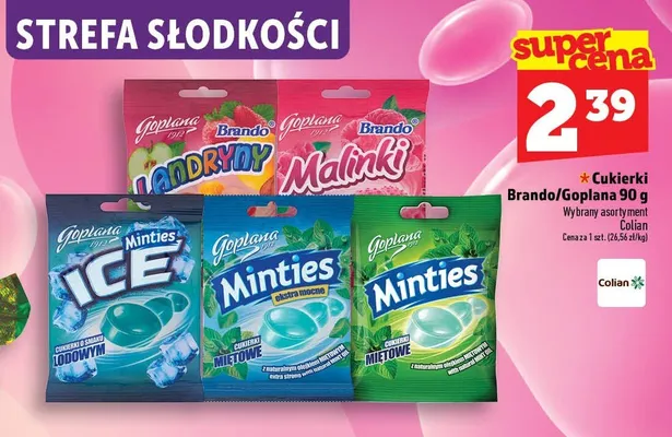 Cukierki Goplana Minties Miętowe Ekstra Mocne promocja w TOPAZ