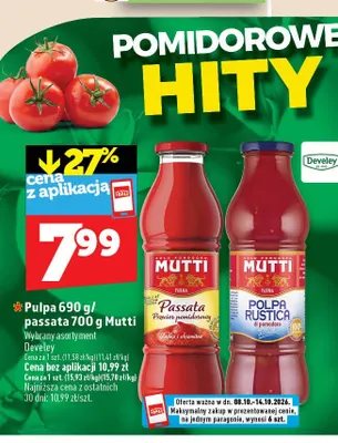 Passata przecier pomidorowy Mutti promocja w TOPAZ