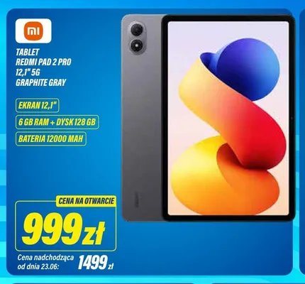Tablet Xiaomi Redmi Pad 2 Pro 12,1" 5 g Graphite Gray promocja w RTV EURO AGD