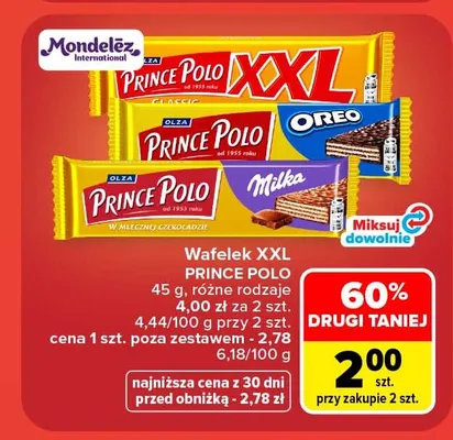 Wafelek Prince Polo Oreo XXL promocja w Carrefour