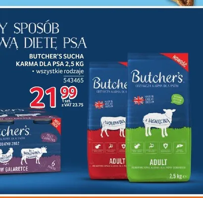 Sucha karma dla psa Butcher's promocja w Selgros