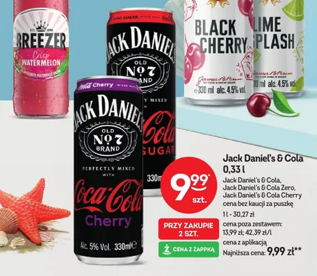 Drink Jack Daniel's & Cola Cherry promocja w Żabka