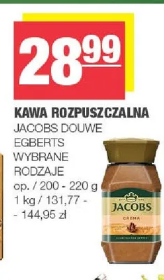 Kawa rozpuszczalna Jacobs Crema promocja w SPAR