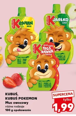 Mus owocowy Kubuś truskawka jabłko banan marchew promocja w Kaufland