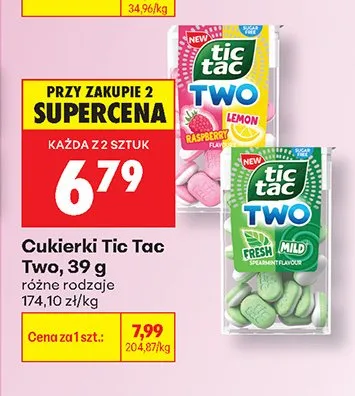 Cukierki Tic Tac Two Lemon Raspberry promocja w Biedronka
