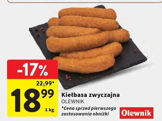 Kiełbasa zwyczajna promocja w Intermarche