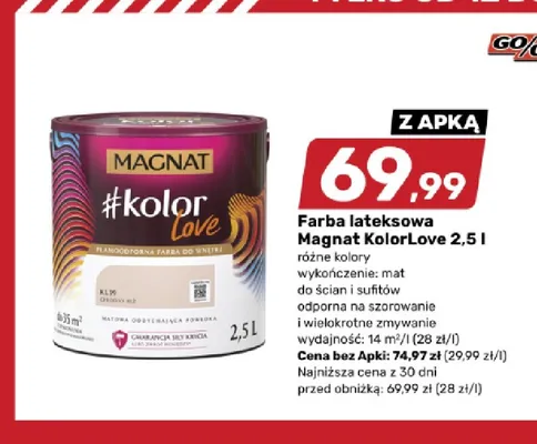 Farba lateksowa Magnat KolorLove promocja w Bricomarche