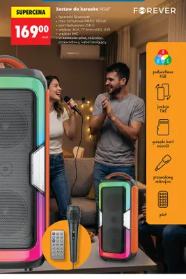 Zestaw do karaoke RGB Forever promocja w Biedronka