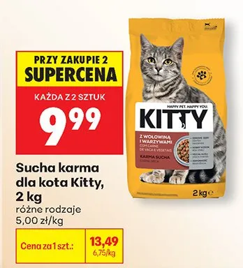 Sucha karma dla kota Kitty promocja w Biedronka