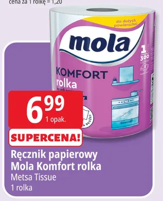 Ręcznik papierowy Mola Komfort rolka promocja w Leclerc