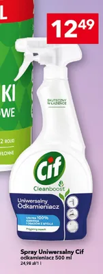 Spray uniwersalny odkamieniacz Cif Cleanboost promocja w LEWIATAN