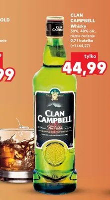 Whisky 30%, 40% alk., różne rodzaje promocja w Kaufland