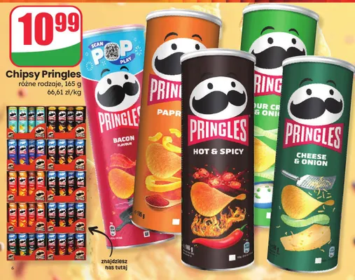 Chipsy Pringles Hot & Spicy promocja w Dino