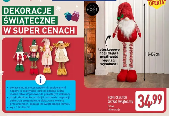 Skrzat świąteczny Home Creation promocja w Aldi