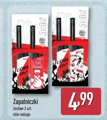 Zapalniczki Nola 2-pak promocja w Aldi