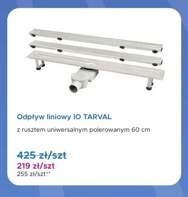 Odpływ liniowy IO TARVAL 60 cm promocja w Blu Salony Łazienek