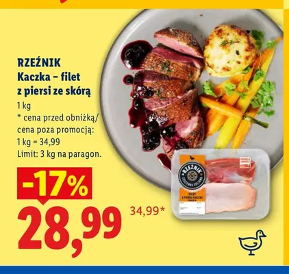 Kaczka - filet z piersi ze skórą Rzeźnik promocja w Lidl