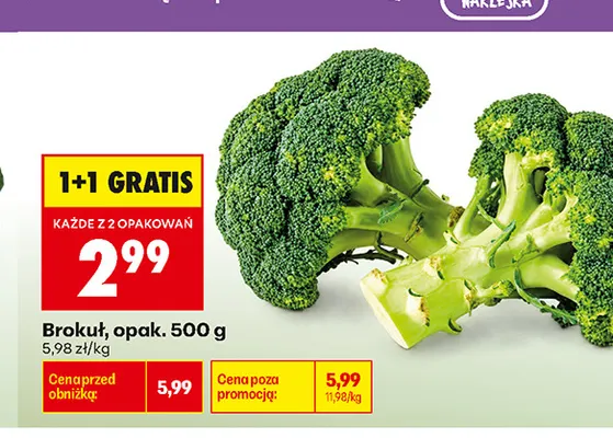 Brokuł promocja w Biedronka