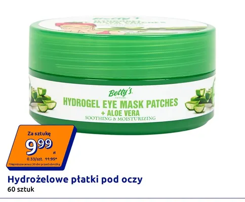Hydrożelowe płatki pod oczy Betty's Nature promocja w Action