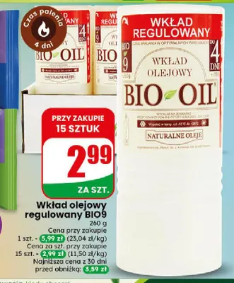 Wkład olejowy regulowany BIO9 Bio Oil promocja w Dino