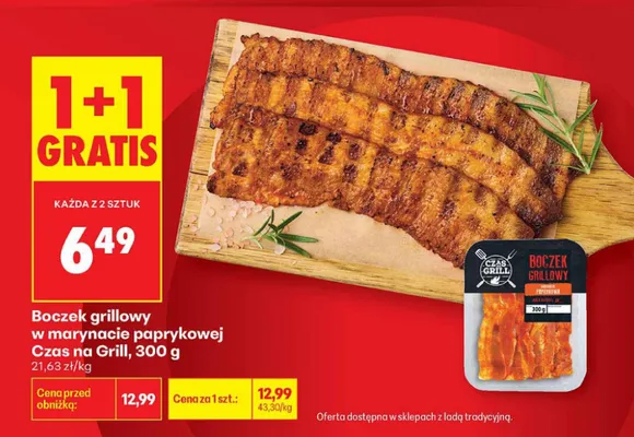 Boczek grillowy w marynacie paprykowej Czas na Grill promocja w Biedronka