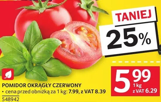 Pomidor okrągły czerwony promocja w Selgros