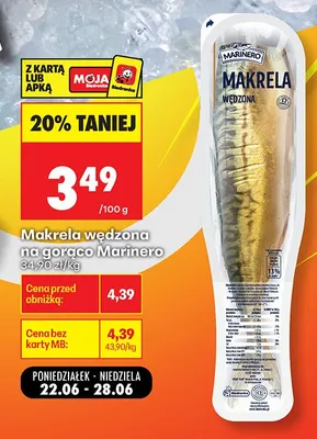 Makrela wędzona na gorąco Marinero promocja w Biedronka