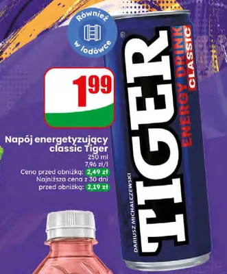 Napój energetyzujący classic Tiger promocja w Dino