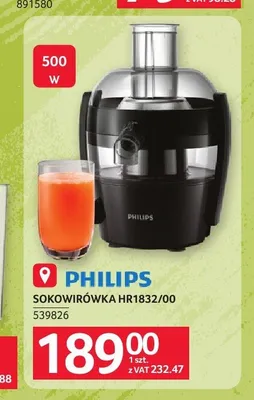 Sokowirówka Philips HR1832/00 promocja w Selgros