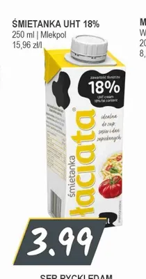 Śmietanka UHT Łaciata 18% promocja w Słoneczko
