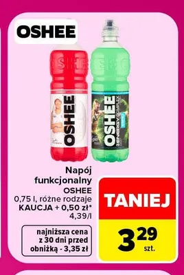 Napój funkcjonalny Oshee Energy Complex promocja w Carrefour